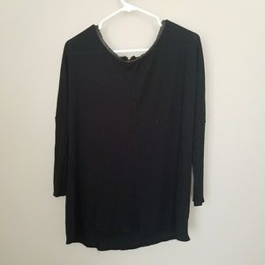 🖤ZARA BLACK LONG SLEEVED ZIPPER BLOUSE🖤